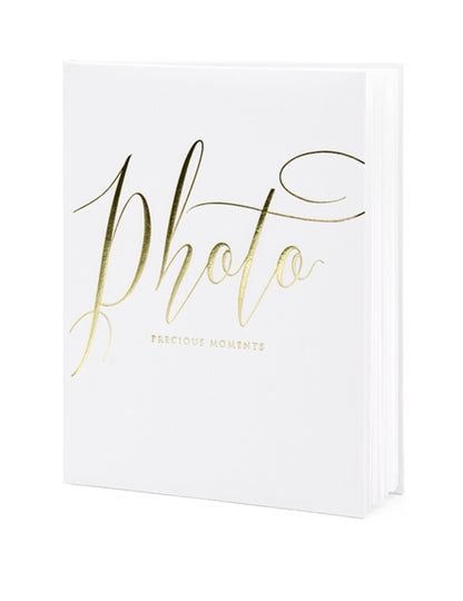 Bijeli i zlatni foto album, 22 stranice, vjenčanje, 20 x 24,5 cm 
