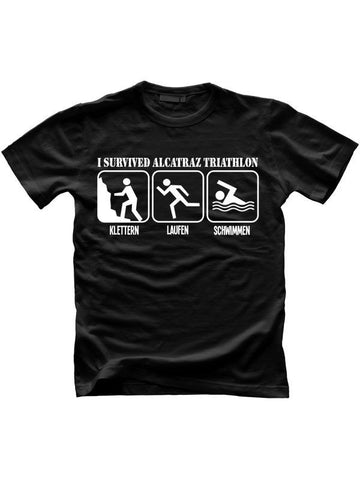 Alcatraz Prison Wear Triatlon majica crno-bijela 