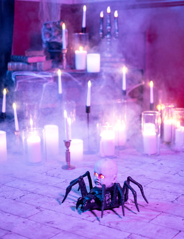 Veliki pauk s živahnom i svijetlom puzavom lutkom 19 x 33 cm