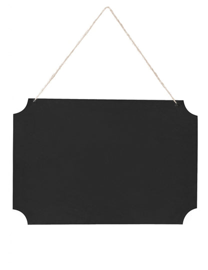 Ardoise à suspendre vintage pour décoration de fête noire avec craies