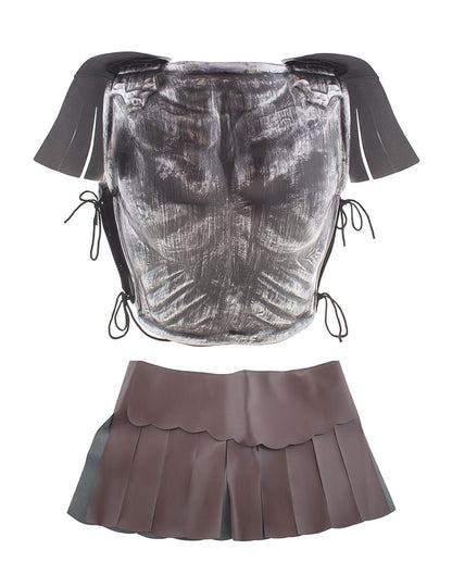 Gladijatorski oklop s suknjom i naramenicama za odrasle 