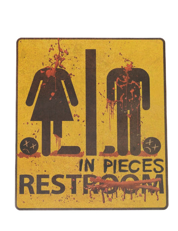 Naljepnica za Noć vještica "Ostatak u komadićima" 43 cm x 30 cm