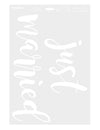Autocollant pour voiture Just Married pour mariage blanc