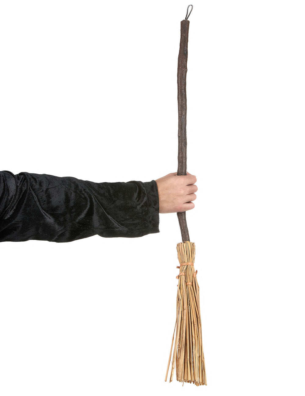 Mise en situation du balai de sorcière tenu par une main