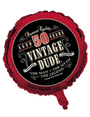 Vintage rođendanski aluminijski balon 50 godina 46 cm