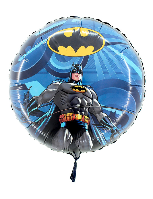 Ballon aluminium Batman pour enfant bleu et jaune