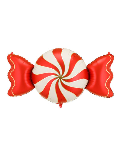 Balon od folije Bombon bež i crveni 113 x 54 cm