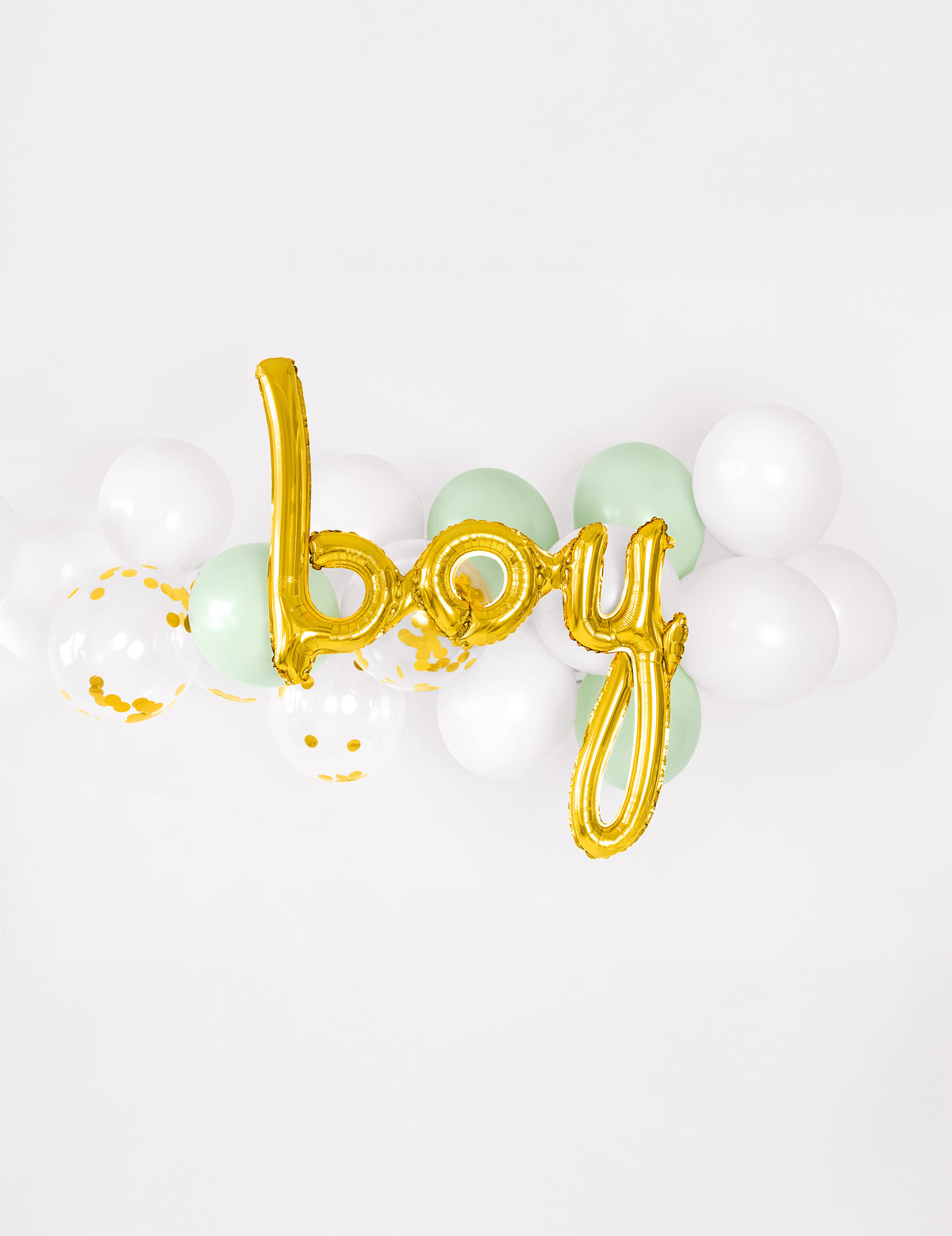 Mise en scène avec grappe de ballons du ballon aluminium boy