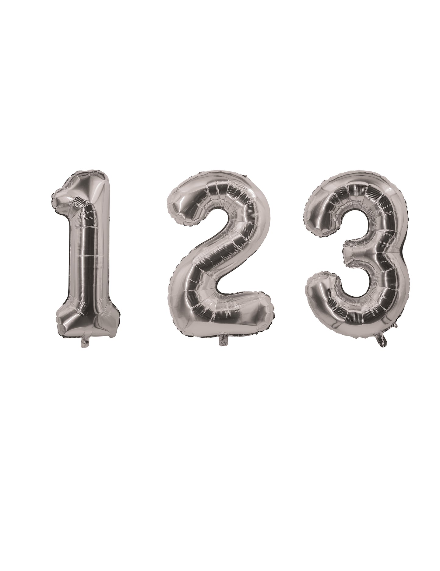 Aluminijski balon srebrni slika 85 cm
