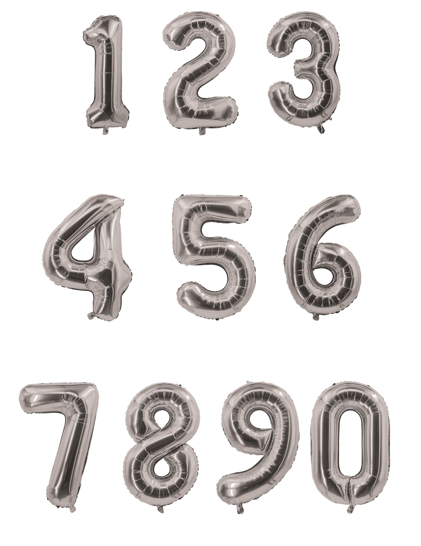 Aluminijski balon srebrni slika 85 cm