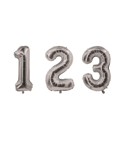 Ballon aluminium chiffre argenté