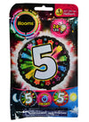 Ballon aluminium chiffre 5 LED Illooms multicolore