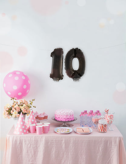 Aluminijski balon crni 40 cm
