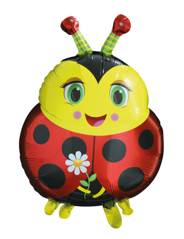 Ballon aluminium coccinelle 38 x 50 cm pour anniversaire