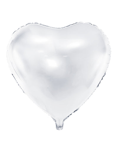 Ballon aluminium coeur pour fête blanc gonflable à l'hélium