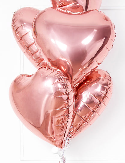 Aluminijski balon ruža srce zlato metalik 45 cm