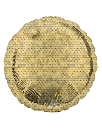 Okrugla aluminijska kugla sa zlatnim ljuskama, veličina 43 cm