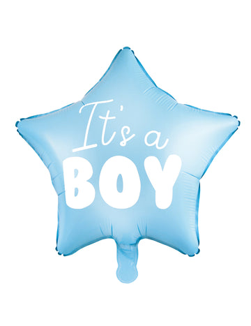 Plavi zvjezdani folijski balon, dečko je 48 cm baby shower