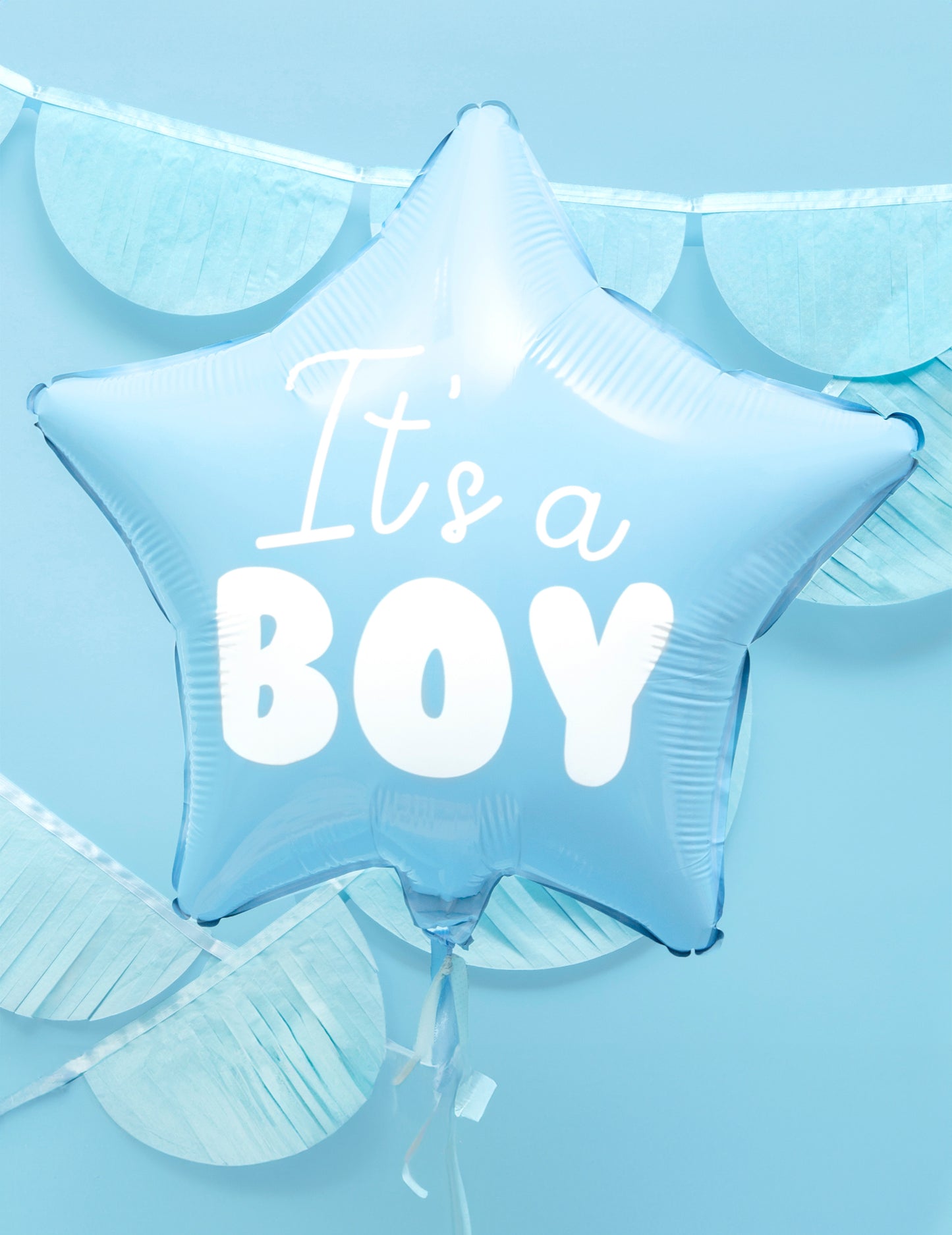 Plavi zvjezdani folijski balon, dečko je 48 cm baby shower