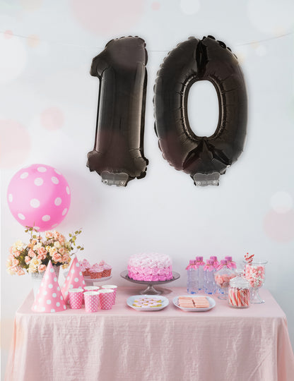 Aluminijski balon crni 1 m