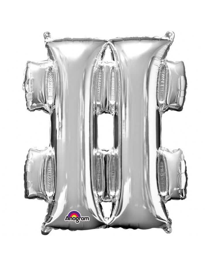 Divovski aluminijski balon Simbol # za zabavu srebrna