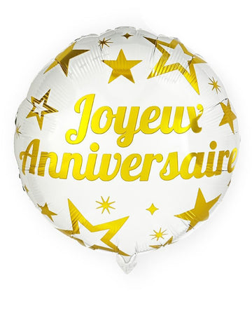 Sretni zlatni rođendan Aluminijska kugla 35 cm