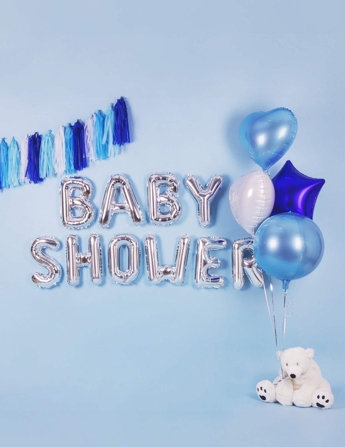 Dekoracija za baby shower s aluminijskim balonom u obliku slova za srebrnu zabavu