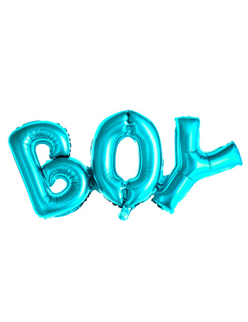 Plavi folijski balon s natpisom "boy", 67 x 29 cm baby shower
