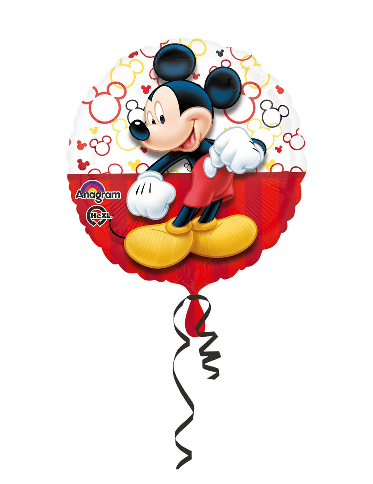 Balon od aluminija Miki Maus za dijete crvena i bijela s uzorcima