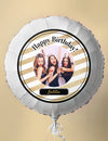 Personalizabilni aluminijski balon crno-zlatni 50 cm