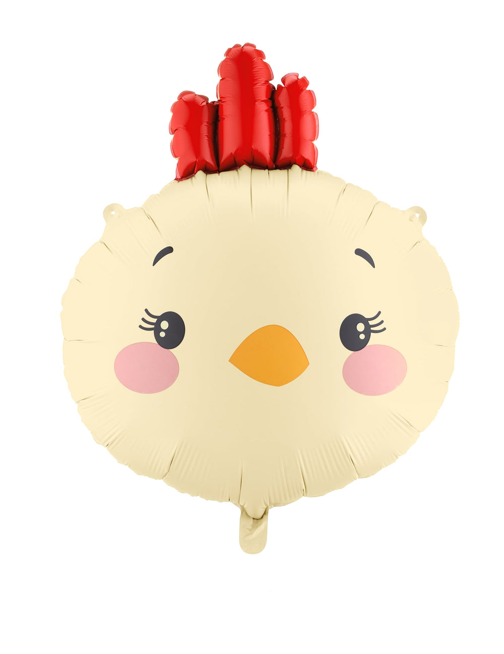 Ballon aluminium Poulet jaune avec crête rouge et bec orange