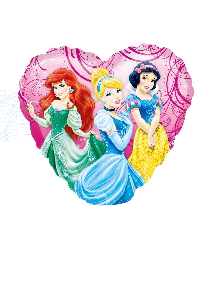 Aluminijski balon Disney™ princeze 23 cm u obliku srca 
