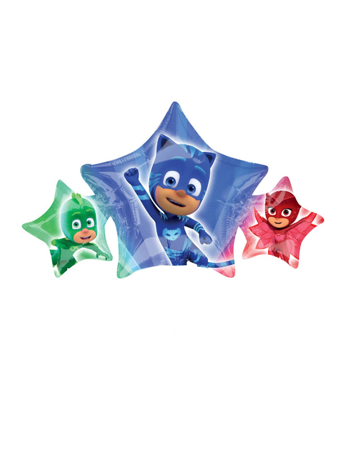 Aluminijski balon PJ Masks za dijete višebojno s Yoyo, Bibou i Gluglu