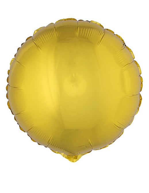 Ballon aluminium rond pour décoration de fête doré