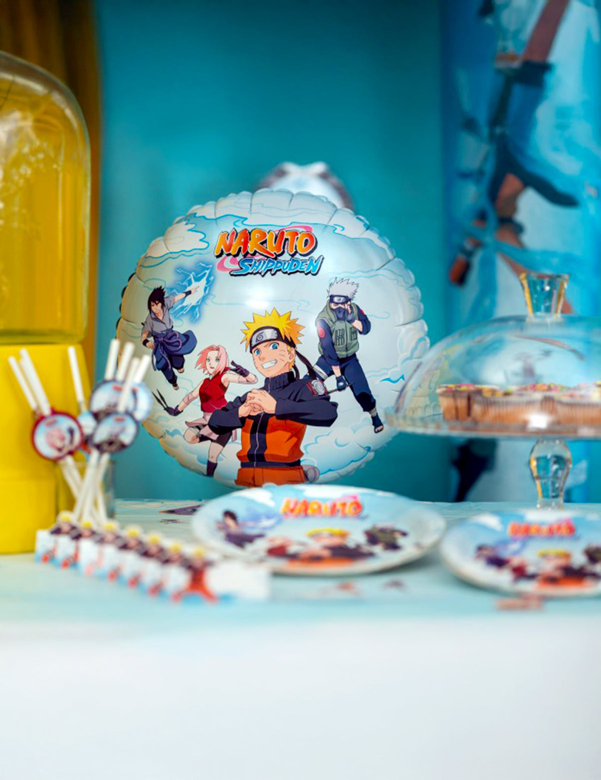Okrugli aluminijski balon Naruto Shippuden™ 43 cm
