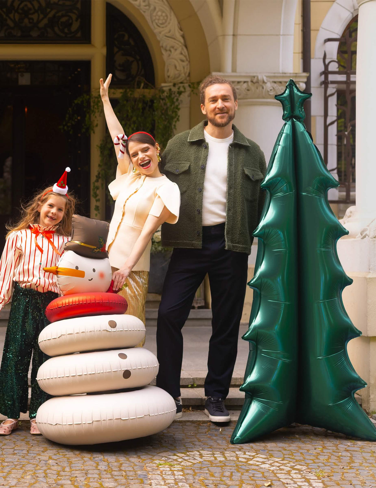 Aluminijski balon Božićno drvce XXL zeleni 77 x 184 cm