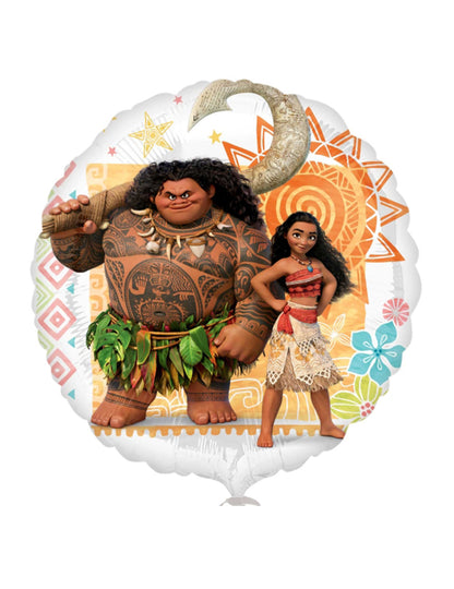 Détail de Maui et Vaiana du ballon aluminium Vaiana