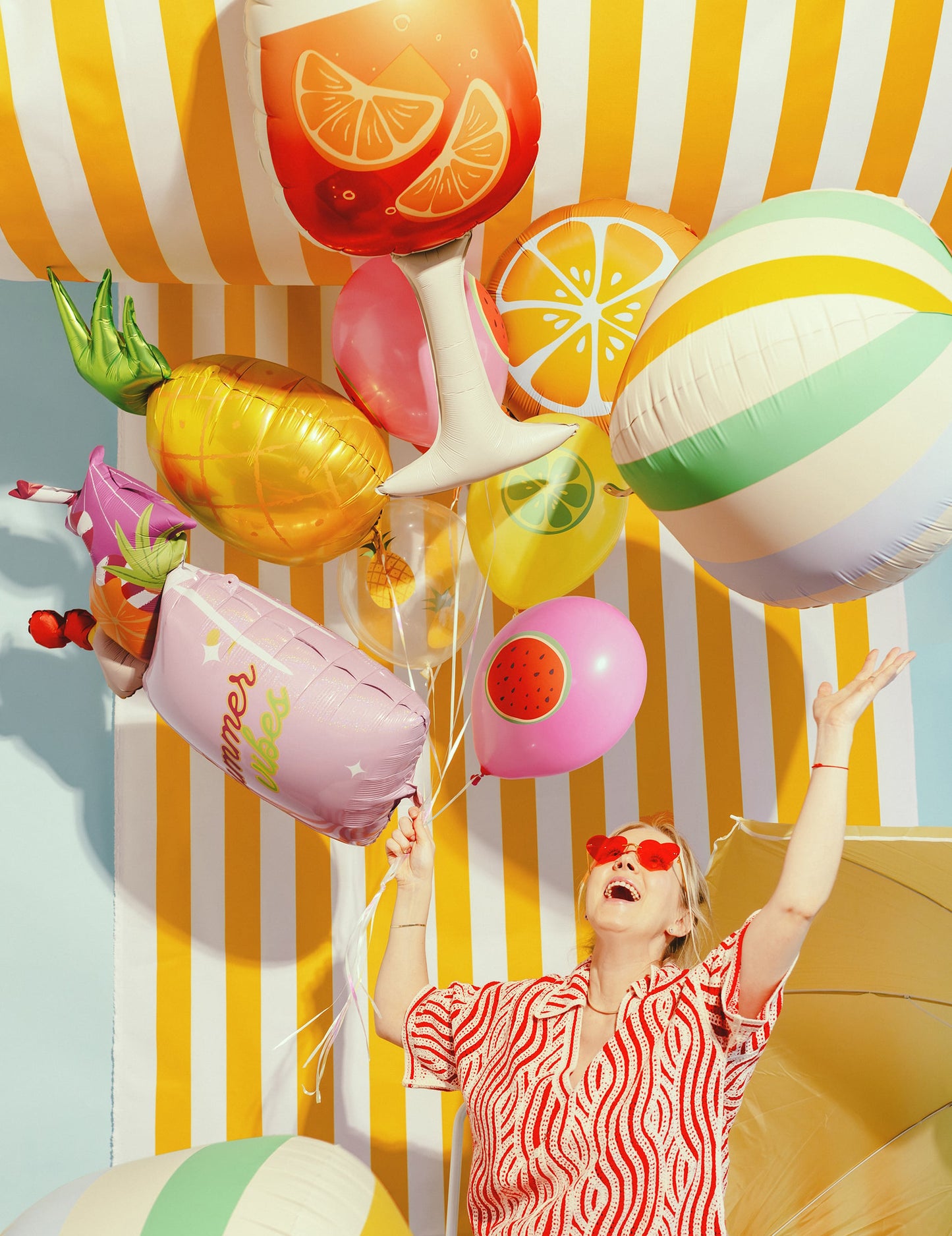 Ružičasti balon od aluminijske folije u obliku čaše za koktel 47 x 79 cm