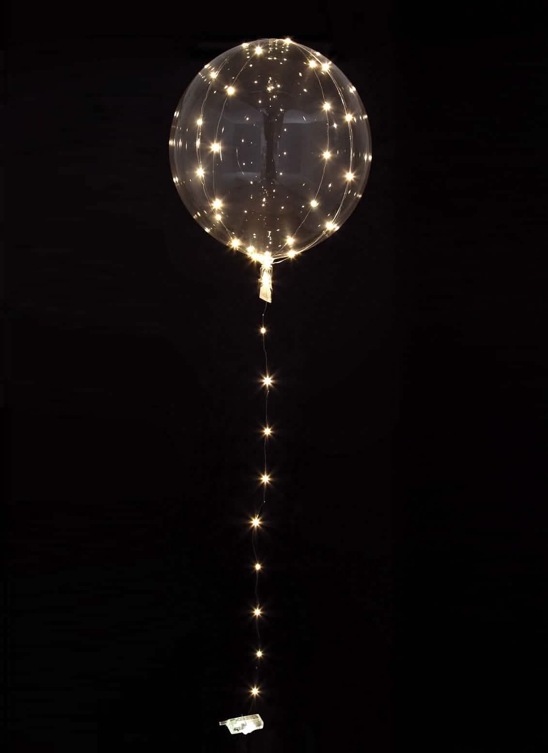 Balon mjehur kristal prozirna za zabavu s bijelim LED diodama