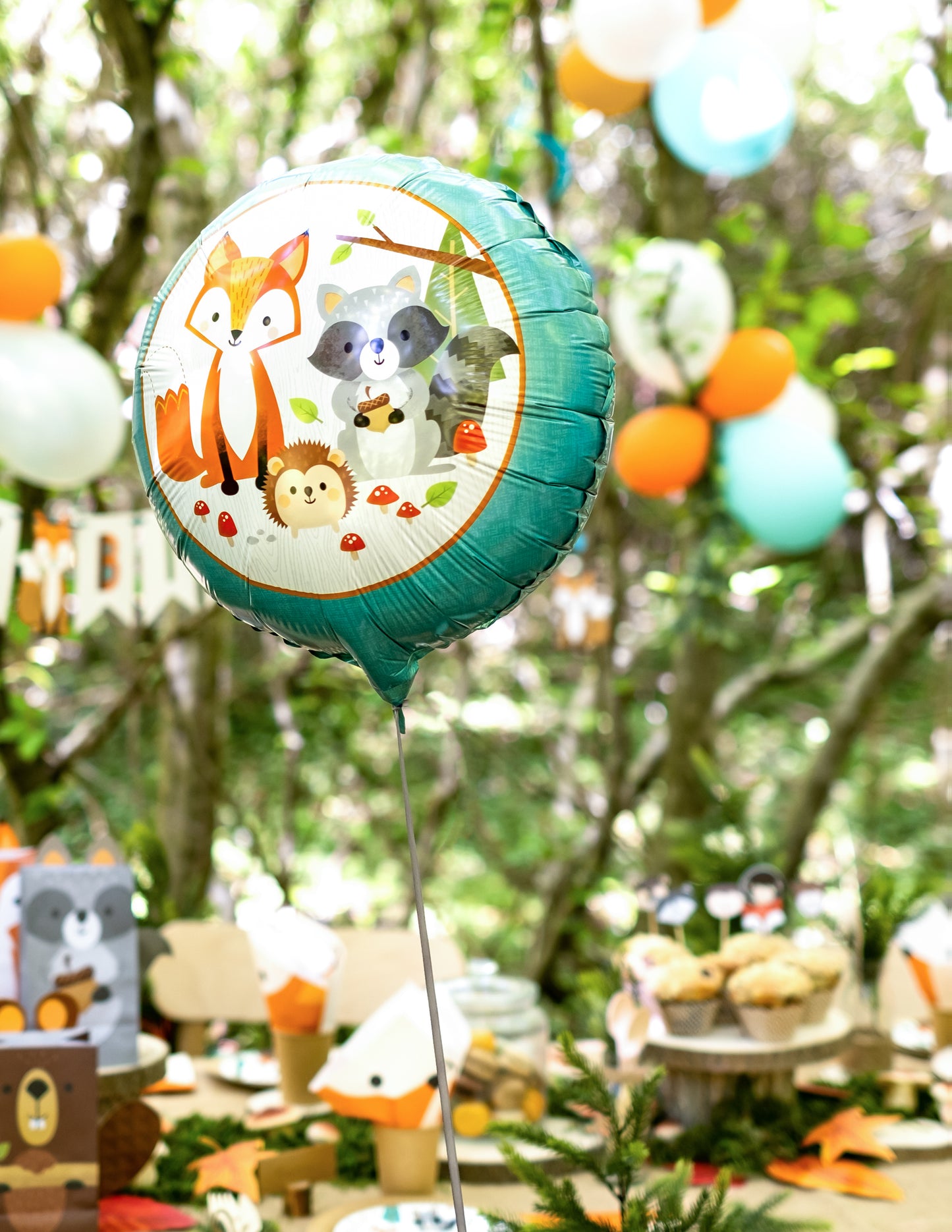 Aluminijski balonski životinje iz šume 45 cm