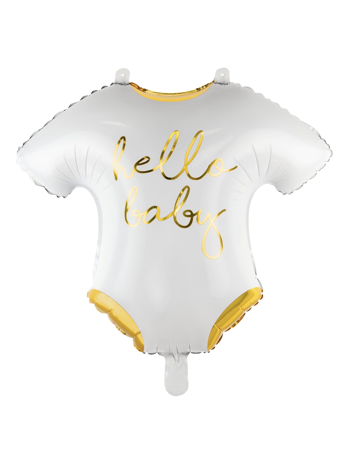Balon s motivom Hello Baby aluminija 51 x 45 cm bijela i zlatna