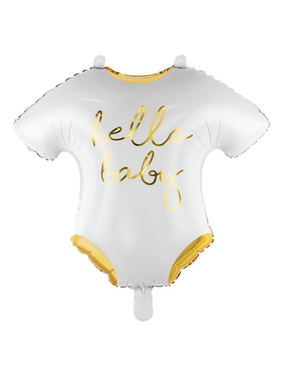 Balon s motivom Hello Baby aluminija 51 x 45 cm bijela i zlatna