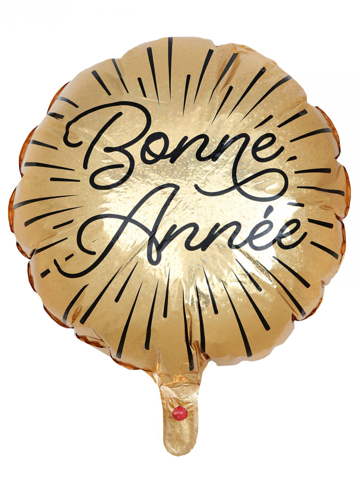 Ballon en aluminium bonne année étincelant pour fête couleur or