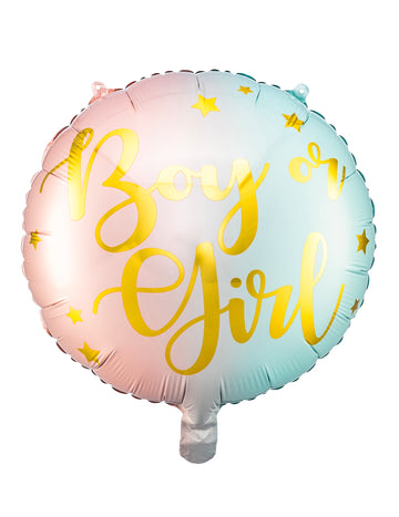 Folija balon za dječaka ili djevojčicu pastelne boje 35 cm za otkrivanje spola