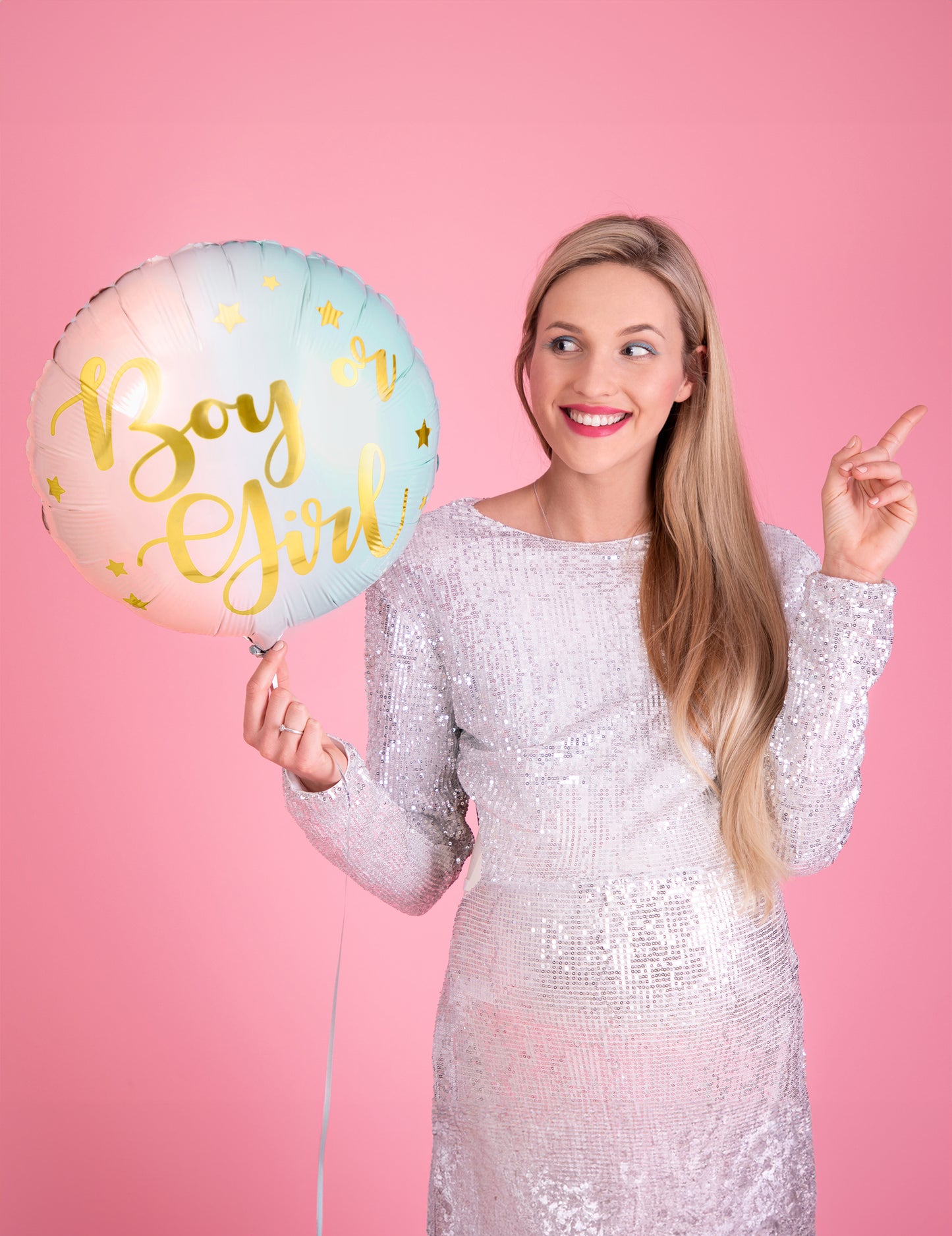Folija balon za dječaka ili djevojčicu pastelne boje 35 cm za otkrivanje spola