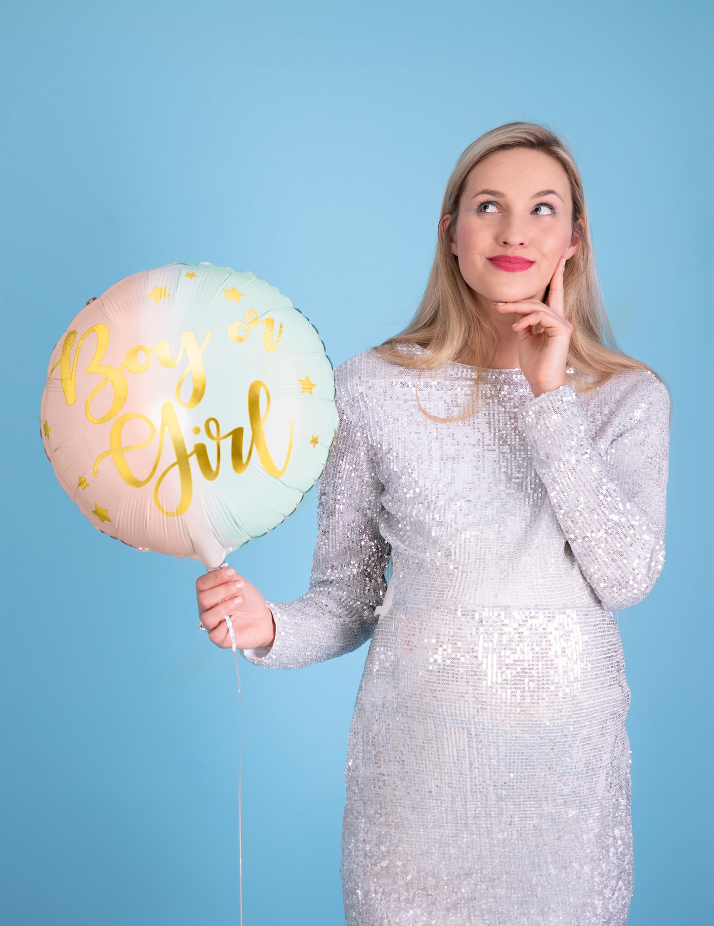 Folija balon za dječaka ili djevojčicu pastelne boje 35 cm za otkrivanje spola