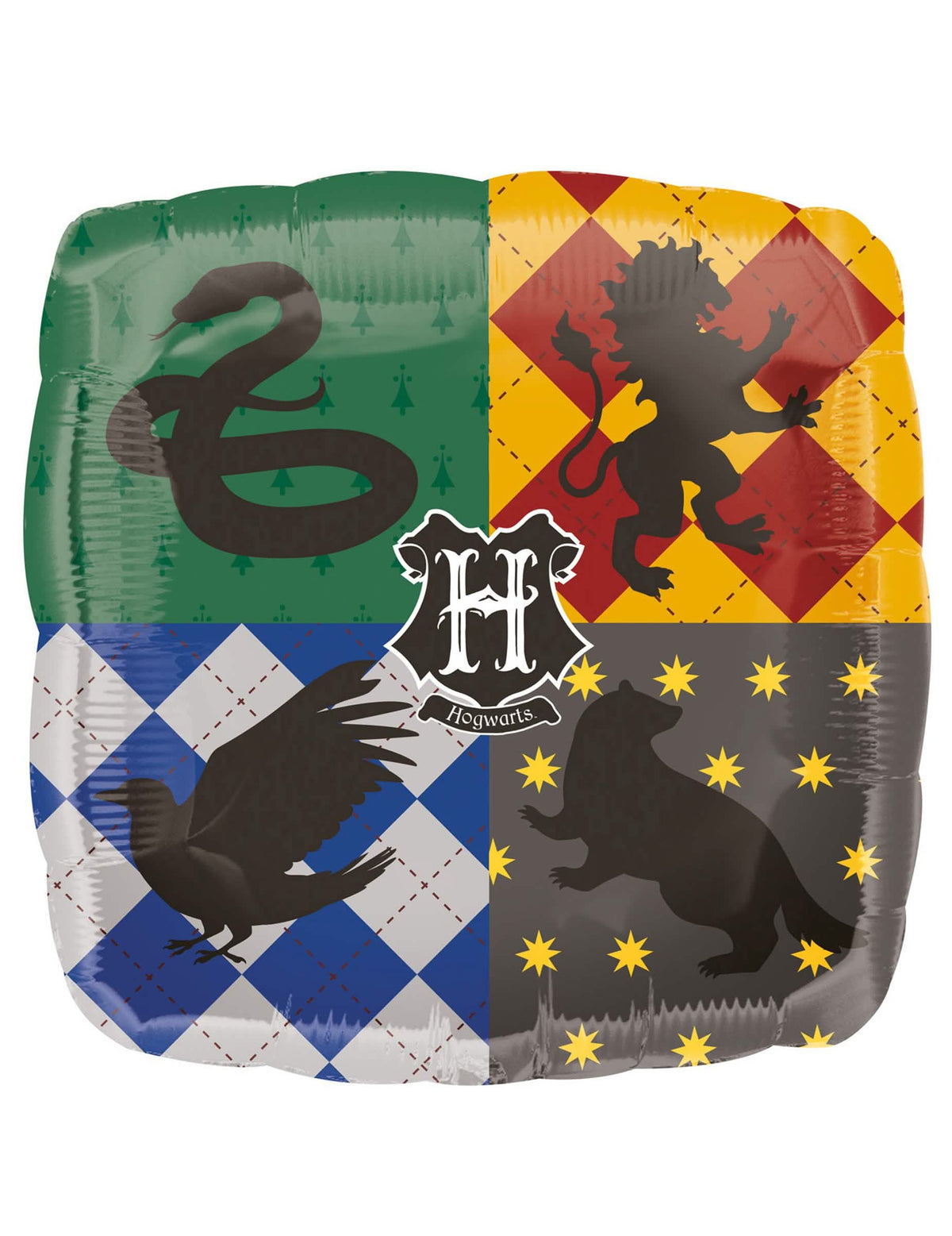 Kvadratni aluminijski balon s grbovima kuća Harry Potter višebojno