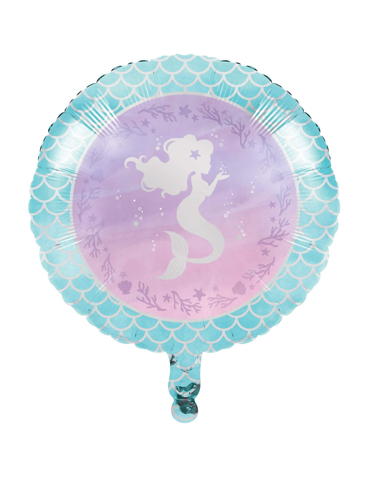 Aluminijski balon sirene za rođendan, plava i roza iridescentna