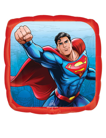 Superman aluminijski balon, kvadratni oblik 43 cm