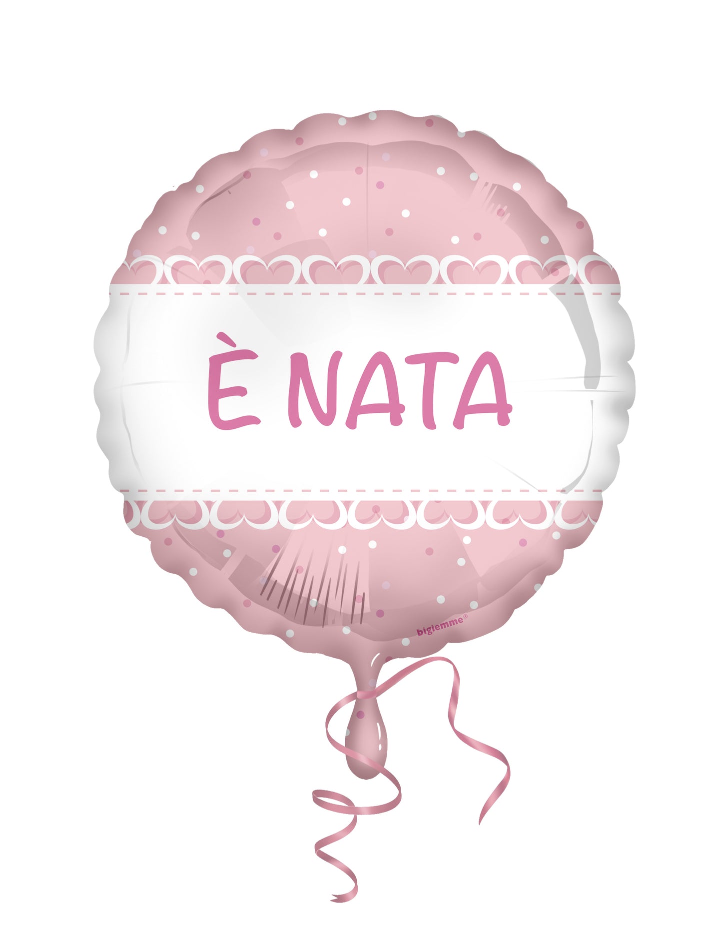 Folija balon 45 cm Rođena je s ružičastim srcima